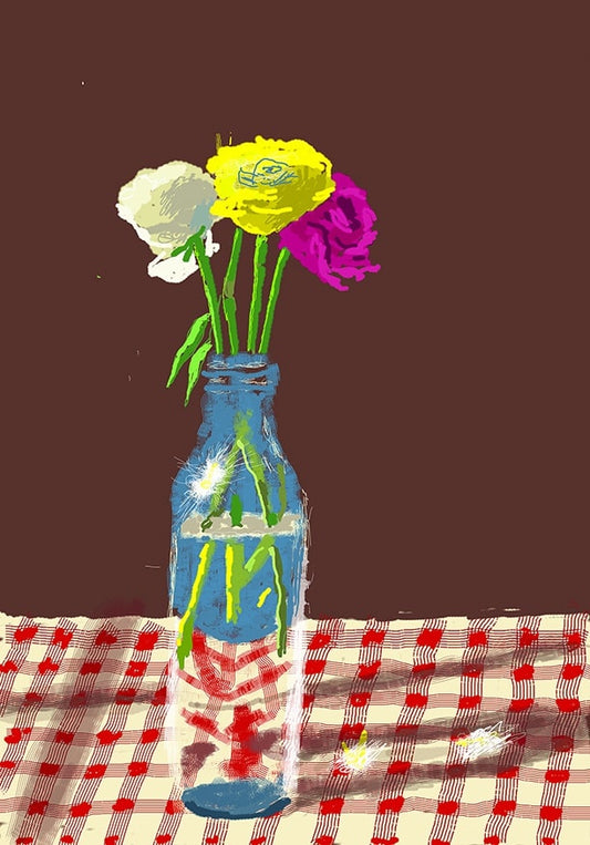 23rd March 2021, Flowers in a Milk Bottle