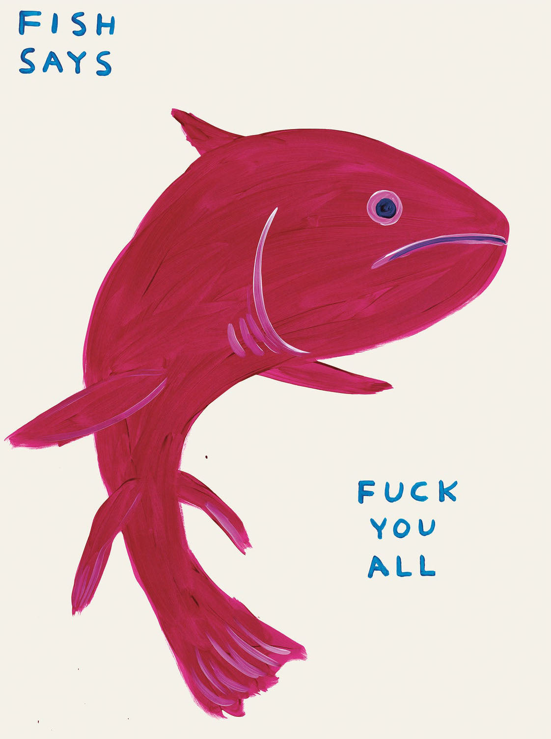 Fish Says Fuck You - Framed Poster
