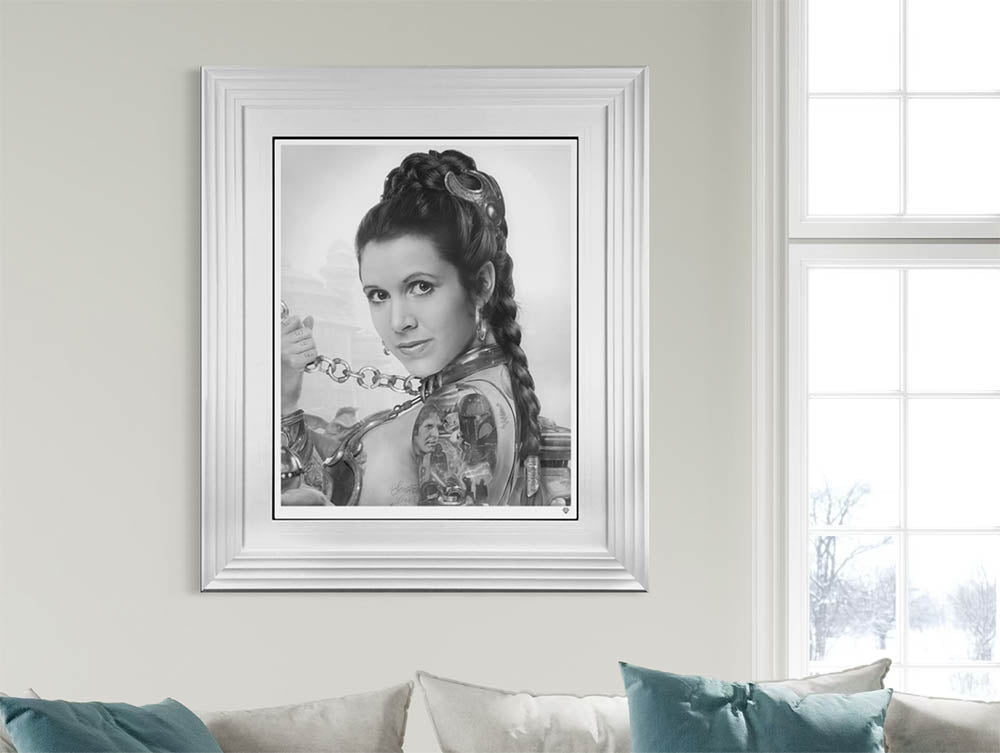 Slave Leia Tattoo - Black & White