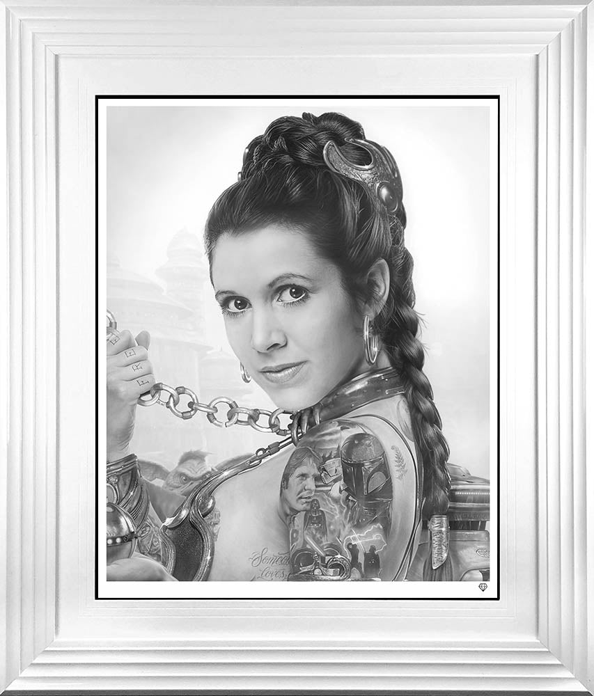 Slave Leia Tattoo - Black & White