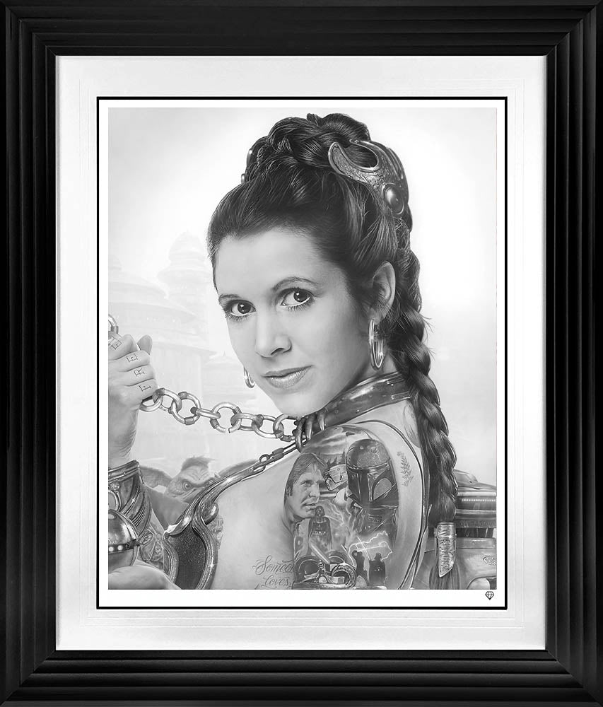 Slave Leia Tattoo - Black & White