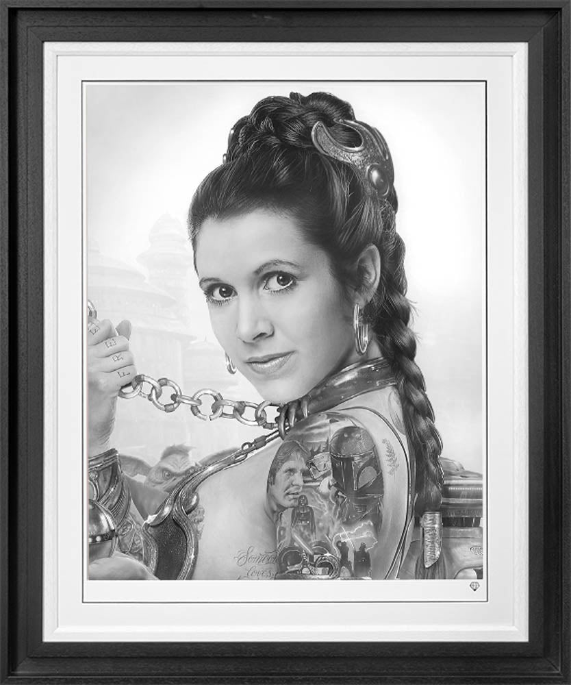 Slave Leia Tattoo - Black & White
