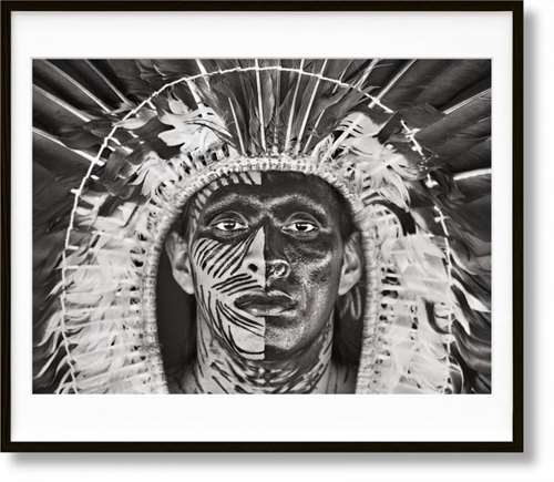 Sebastião Salgado. Amazônia. Art Edition No. 1–100 ‘Adão Yawanawá in a headdress of eagle feathers’
