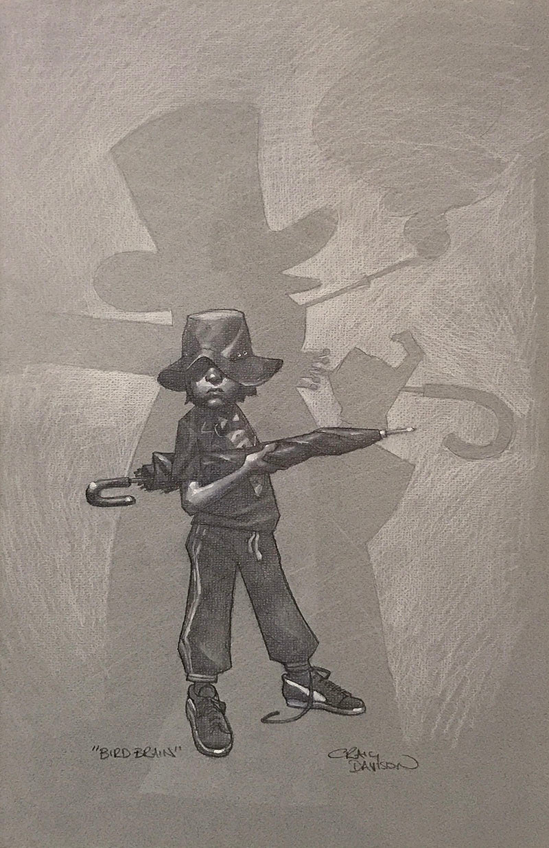 Bird Brain, Original Pencil Sketch