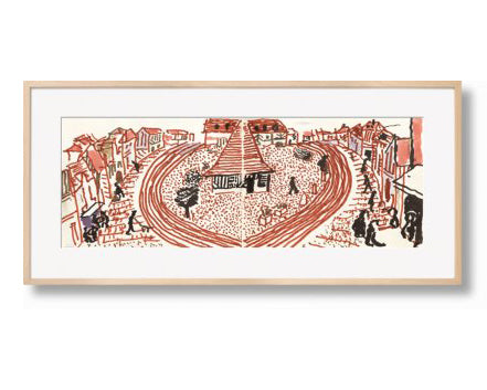 David Hockney. 220 for 2020. Art Edition No. 301–400 ‘My Second Drawing of Beuvron-en-Auge’