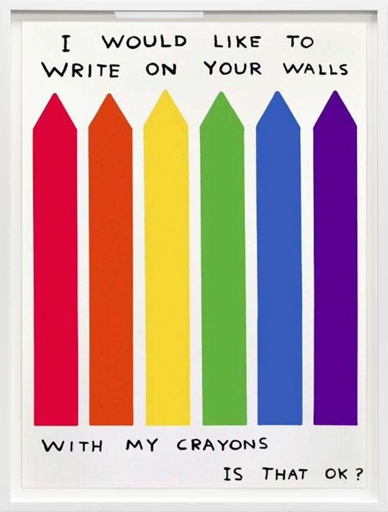 Untitled (I would like to write on your wall with my crayons is that OK?) (2020)