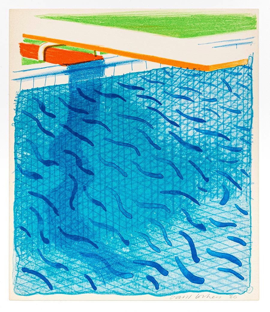 Pool Made with Paper and Blue Ink